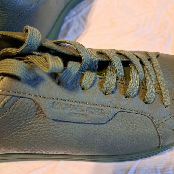 Michael Kors Keating Leather Sneaker in Amazon Green Men's Size 13 New In Box! - Picture 7 of 16